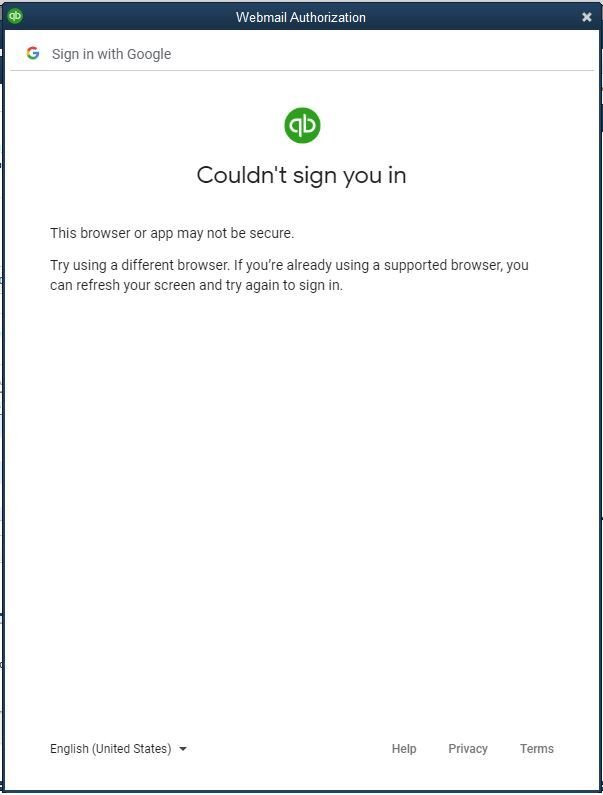 Webmail Issues - Screenshot Image