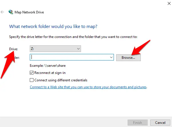 Erase network drive - Screenshot Image
