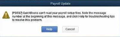 QuickBooks Error Code PS032 - Screenshot Image