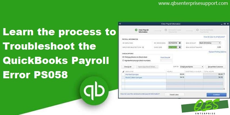 How to Solve QuickBooks Error PS058 [When Installing Payroll Updates]?