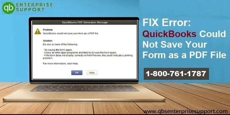 Steps to Troubleshoot QuickBooks Could not save your form as a PDF file - Featured Image