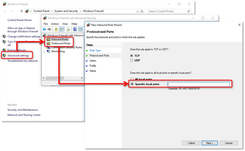 Configuring QuickBooks firewall and security exceptions - Screenshot Image