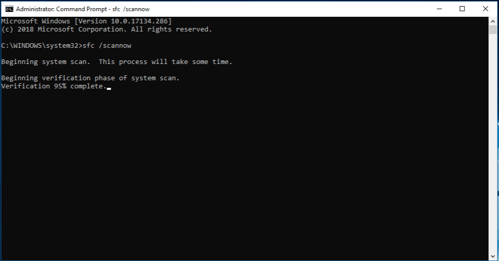 Run the System File Checker - Screenshot Image