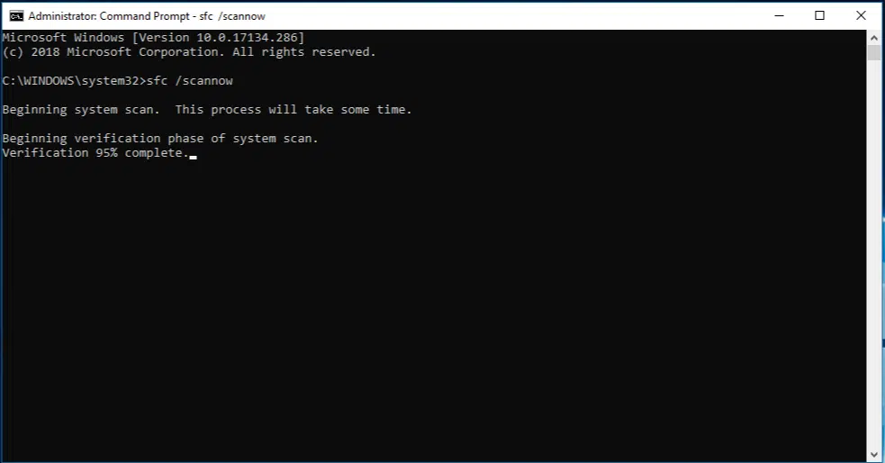 Run the System File Checker - Screenshot Image