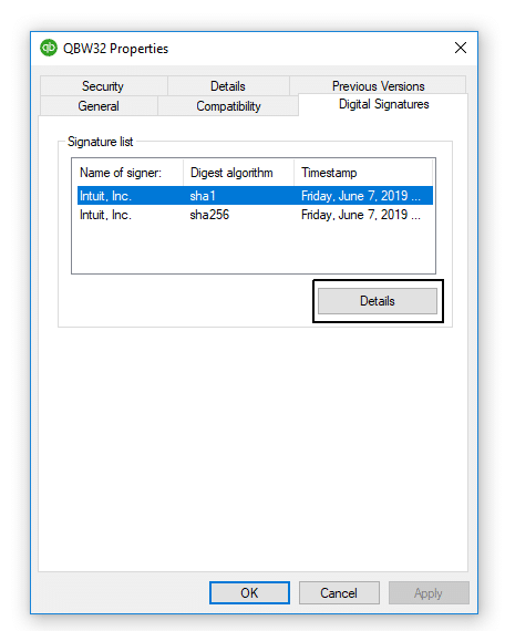 Digital Signature Details - Image