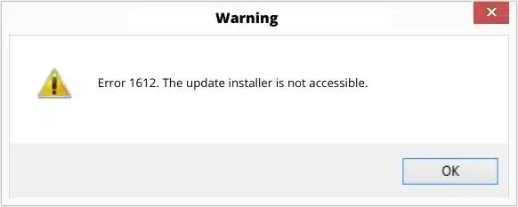 QuickBooks error 1612 - Image