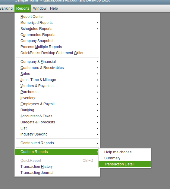 Transaction detail - Screenshot Image