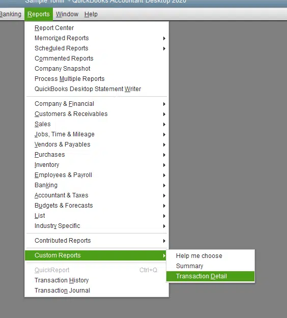 Transaction detail - Screenshot Image