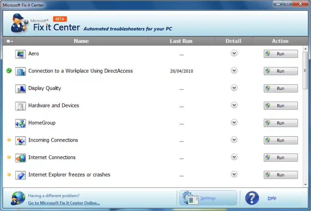 Use the Microsoft Fix It tool - Image