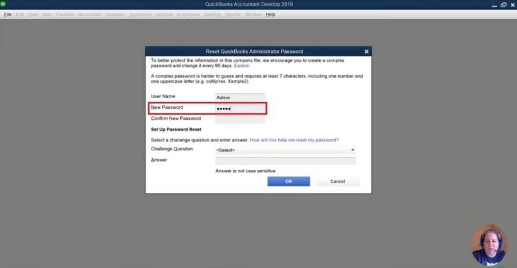 Enter the new password and confirm - Screenshot Image