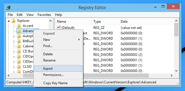 Use Registry Editor - Screenshot Image