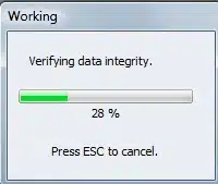 Verifying the data integrity - Screenshot