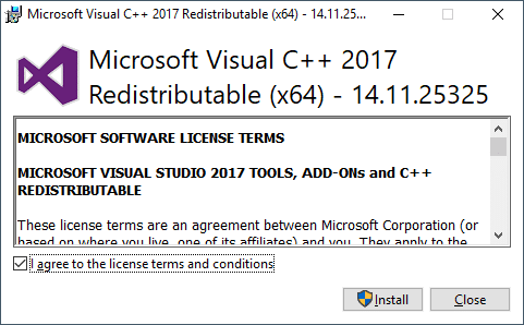 Reinstall Microsoft Visual C++ - Screenshot Image
