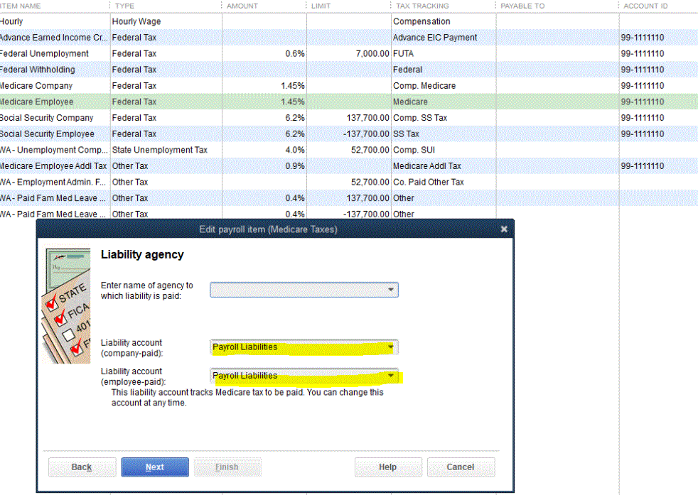 Edit Payroll Items - Image