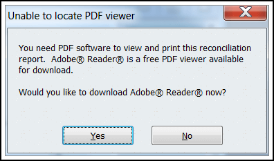 QuickBooks Unable to Locate the PDF File Error in QuickBooks - Screenshot Image
