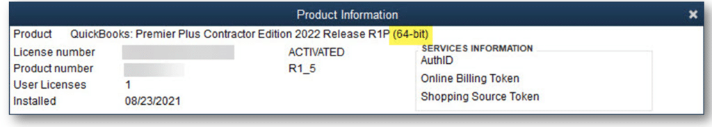 Product Information 2022 - Screenshot Image