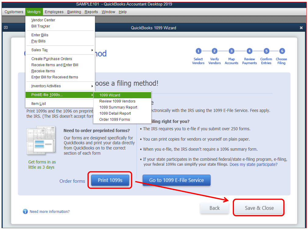 QuickBooks 1099 wizard - Image
