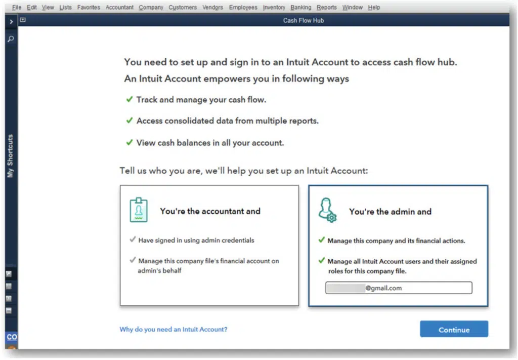Cash Flow Hub Dashboard – QuickBooks Desktop 2023 QuickBooks Desktop 2023 Cash Flow Hub displaying cash inflows, outflows, and overdue payments for business finance tracking.
