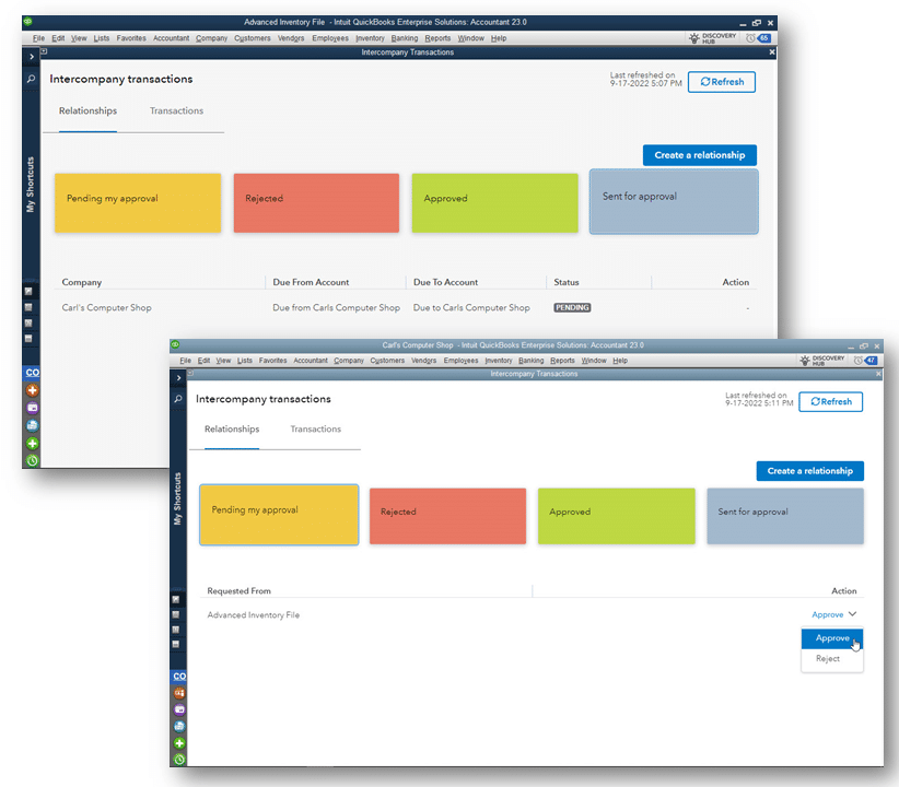 New Intercompany transactions - Image 1