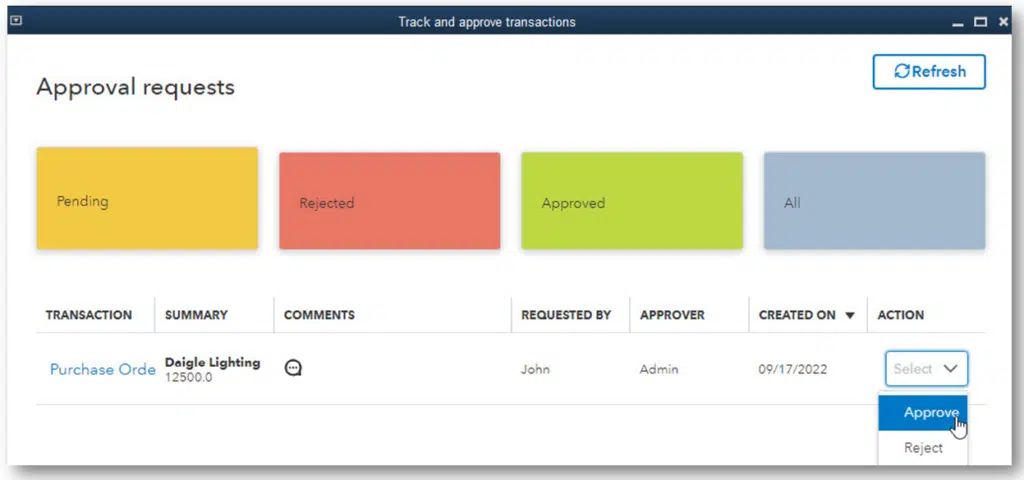 Purchase Order & Bill Workflow Approvals – QuickBooks Desktop 2023 Purchase order and bill workflow approvals - Image 1