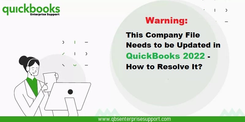 How to fix ‘This company file needs to be updated’ error in QuickBooks?