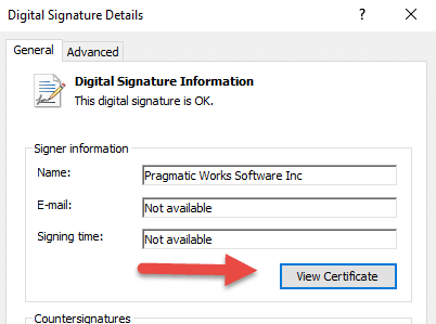 View certificate - Image