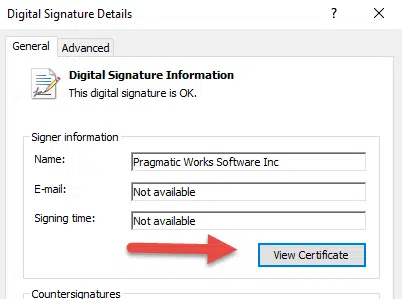 View certificate - Image