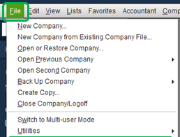 File Menu - Image
