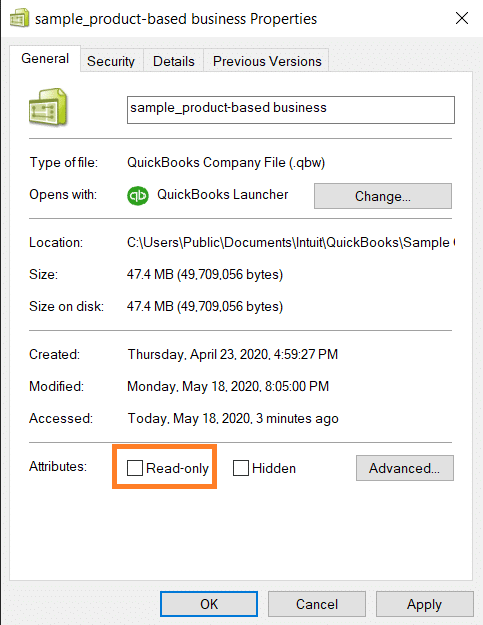 Remove Read-Only Attribute - Image