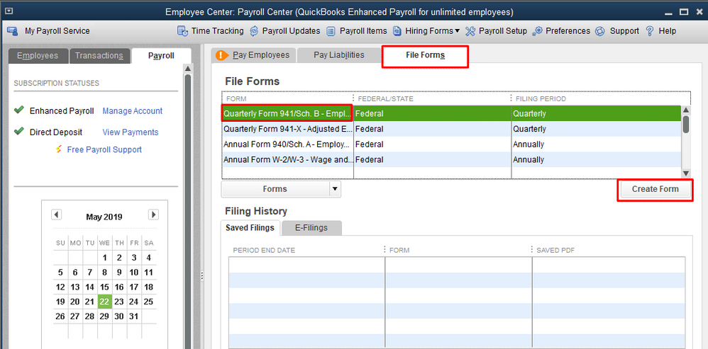 Create Form in QuickBooks - Image
