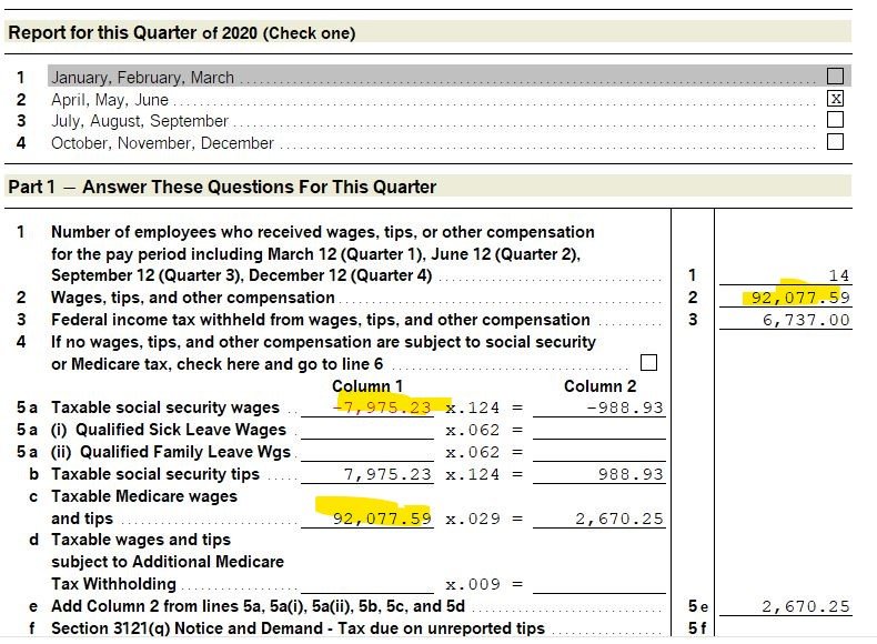Form 941-X Parts Part 1 - Image