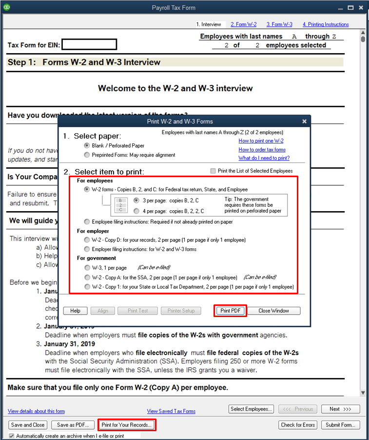 Payroll Tax Forms and W-2s - Image 1