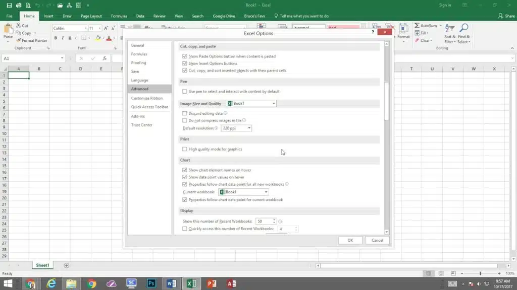 Advance Settings - Image