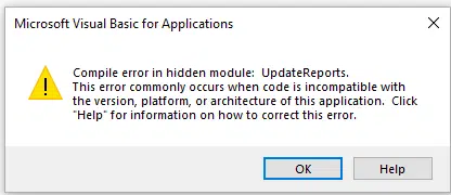 Client Ready Reports Compile Error in QuickBooks - Image
